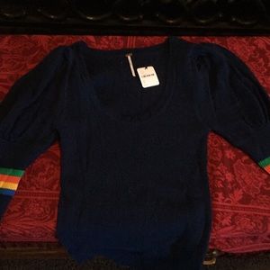 FREE  PEOPLE NWT blue sweater